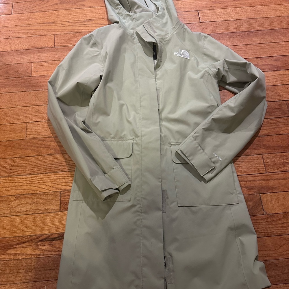 The North Face Women's Green Hooded Rain Jacket